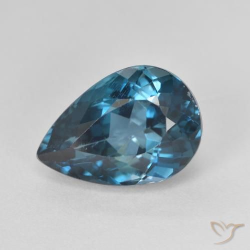 4.75캐럿 천연 런던 블루 토파즈, 배 모양, 12×8.3 mm, VVS-VS