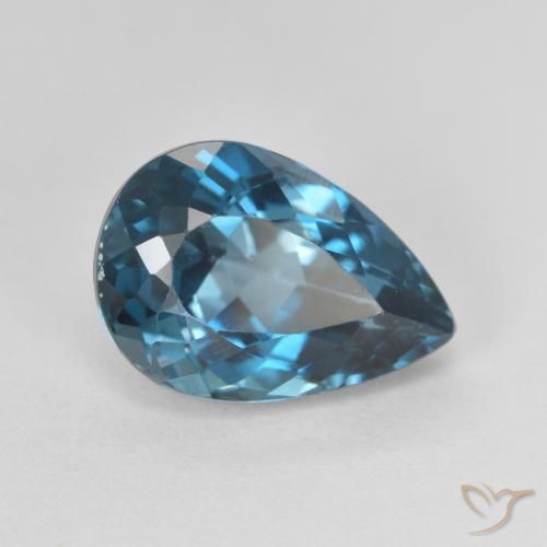 4.75캐럿 천연 런던 블루 토파즈, 배 모양, 12×8.3 mm, VVS-VS