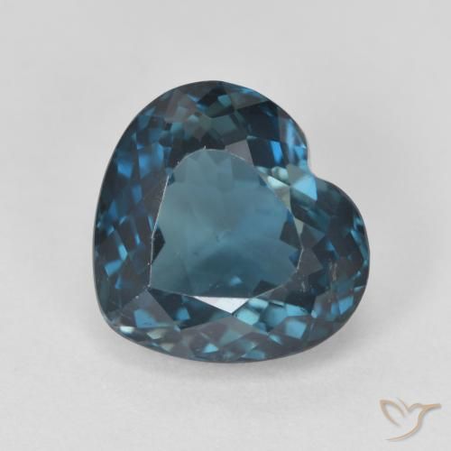4.73ct 자연스러운 런던 블루 황옥, 마음, VVS-VS