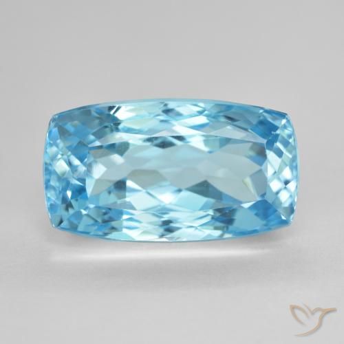 14.65ct 자연스러운 스위스 블루 황옥, 방석, VVS