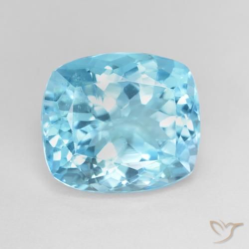 13.02ct 자연스러운 스위스 블루 황옥, 방석, VVS-VS
