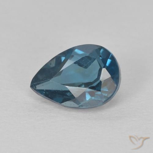 0.88ct 자연스러운 런던 블루 황옥, 배 모양, VS