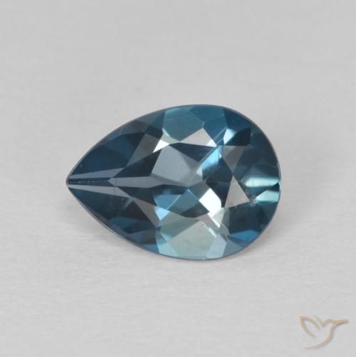 0.83ct 자연스러운 런던 블루 황옥, 배 모양, VS