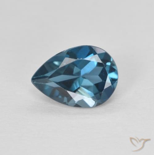 0.85ct 자연스러운 런던 블루 황옥, 배 모양, VVS
