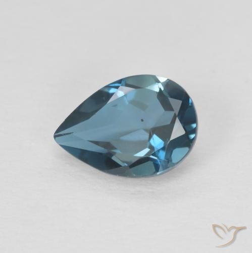 0.85ct 자연스러운 런던 블루 황옥, 배 모양, VVS