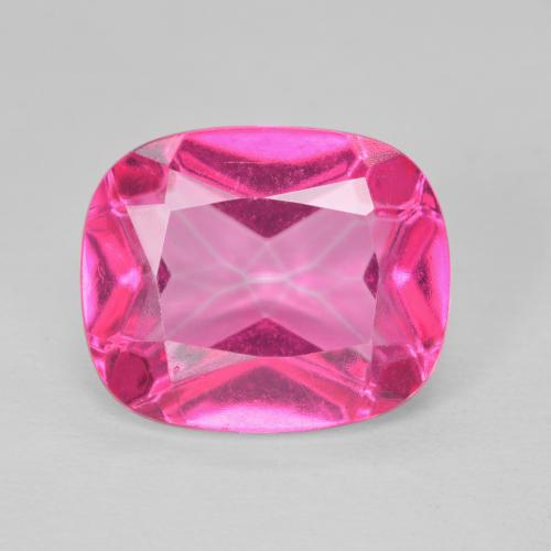 6.30ct 자연스러운 핫 핑크 황옥, 방석, VVS