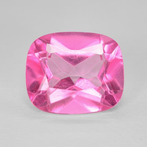 6.41ct 자연스러운 Medium Dark-Pink 황옥, 방석, VVS