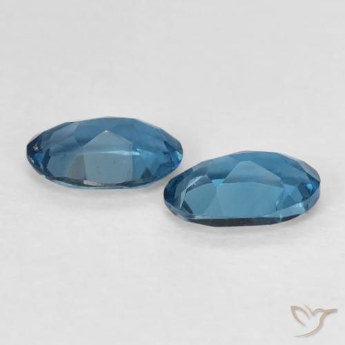 0.98캐럿 천연 런던 블루 토파즈 보석, 타원형 컷, 6×4 mm, VVS