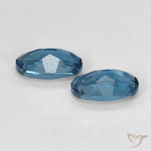 0.58캐럿 천연 런던 블루 토파즈 보석, 타원형 컷, 5.1×3 mm, VVS