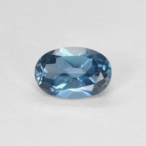 0.66ct 자연스러운 런던 블루 황옥, 타원형, VS