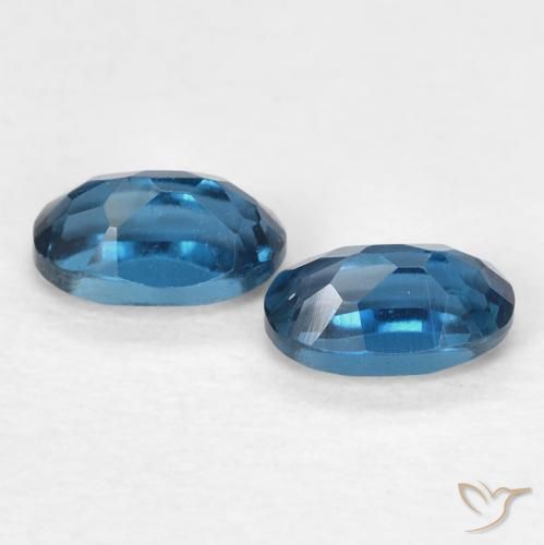 0.73캐럿 천연 런던 블루 토파즈 보석, 타원형 컷, 5.2×3.2 mm, VVS