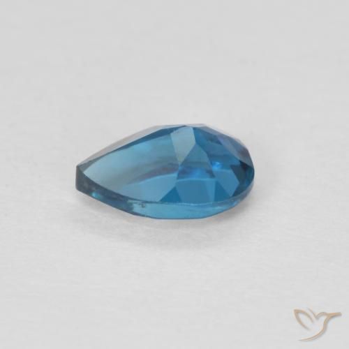 0.55캐럿 천연 런던 블루 토파즈, 배 모양, 6×4 mm, VVS-VS
