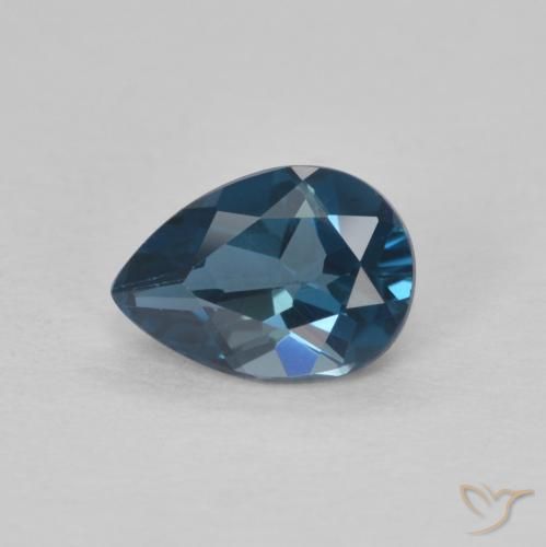 0.86ct 자연스러운 런던 블루 황옥, 배 모양, VVS-VS