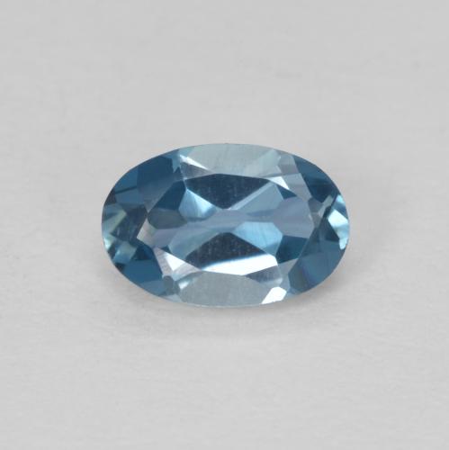 0.57ct 자연스러운 런던 블루 황옥, 타원형, VVS-VS