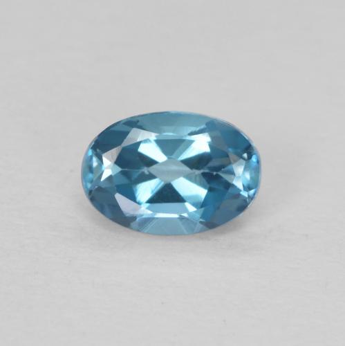 0.59ct 자연스러운 런던 블루 황옥, 타원형, VS