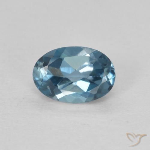 0.68ct 자연스러운 런던 블루 황옥, 타원형, VS