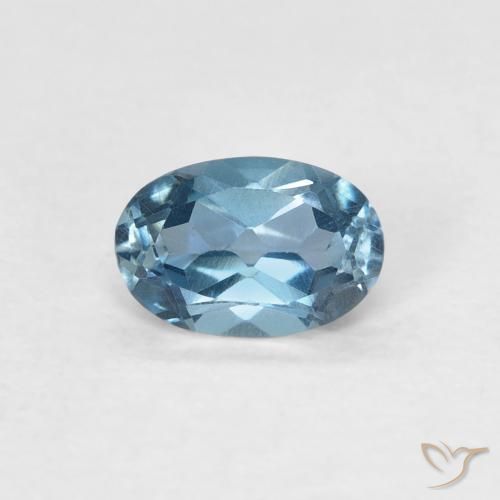 0.60ct 자연스러운 런던 블루 황옥, 타원형, VVS-VS