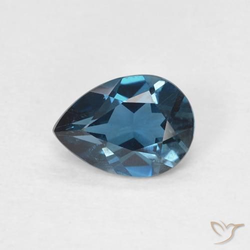 0.79ct 자연스러운 런던 블루 황옥, 배 모양, VVS-VS