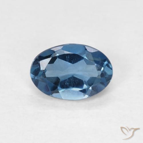0.62ct 자연스러운 런던 블루 황옥, 타원형, VVS-VS