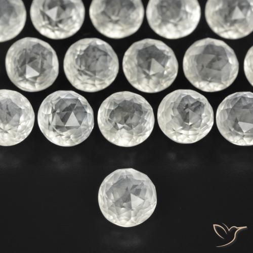 0.81ct 자연스러운 따뜻한 화이트 황옥, 둥근, VS