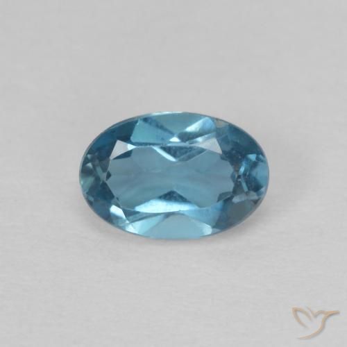 0.67ct 자연스러운 런던 블루 황옥, 타원형, VVS