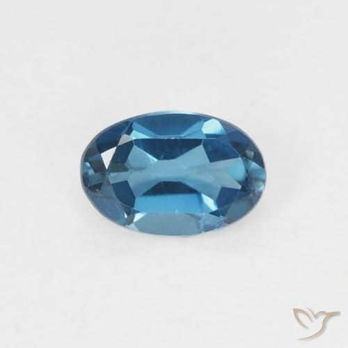 0.59ct 자연스러운 런던 블루 황옥, 타원형, VVS