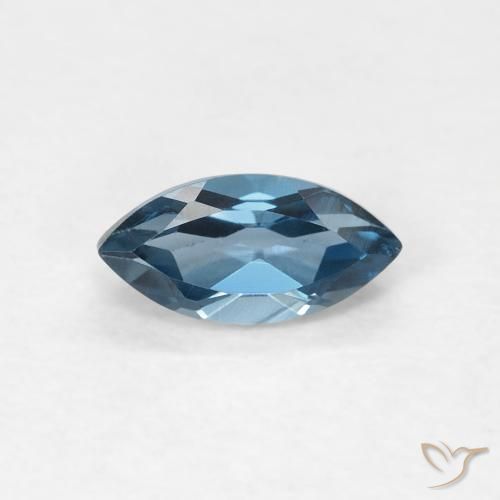 0.47캐럿 천연 런던 블루 토파즈, 마퀴즈, 7.1×3.5 mm, VVS