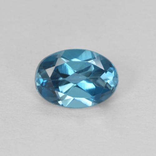 0.58ct 자연스러운 런던 블루 황옥, 타원형, VVS