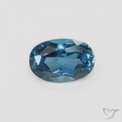 0.61ct 자연스러운 런던 블루 황옥, 타원형, VVS-VS