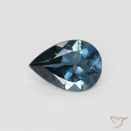 0.85ct 자연스러운 런던 블루 황옥, 배 모양, VVS-VS