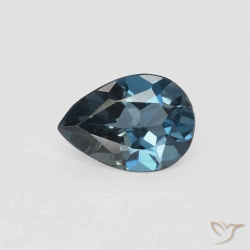 0.71ct 자연스러운 런던 블루 황옥, 배 모양, VVS-VS