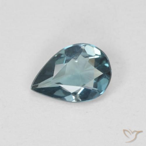 0.53ct 자연스러운 런던 블루 황옥, 배 모양, VVS-VS
