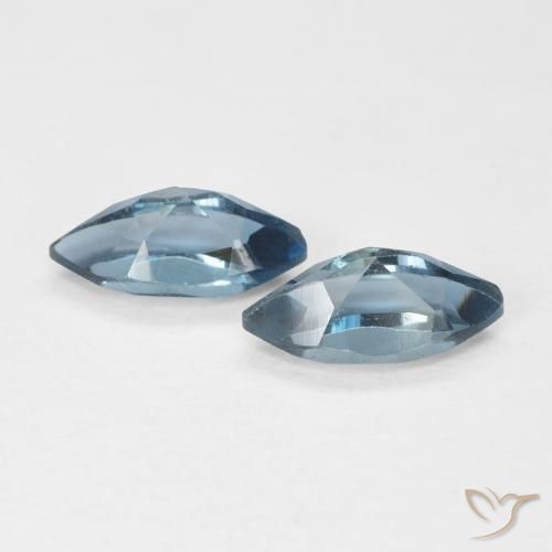 0.98캐럿 천연 런던 블루 토파즈 보석, 마퀴즈, 7.1×3.5 mm, VS