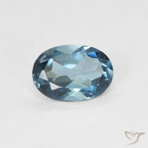 0.93ct 자연스러운 런던 블루 황옥, 타원형, VVS-VS
