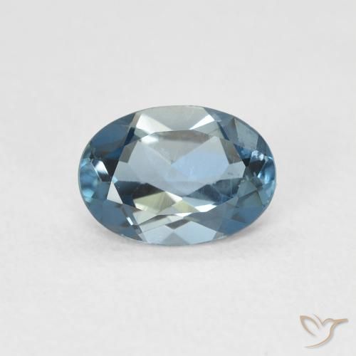 0.97ct 자연스러운 런던 블루 황옥, 타원형, VVS-VS