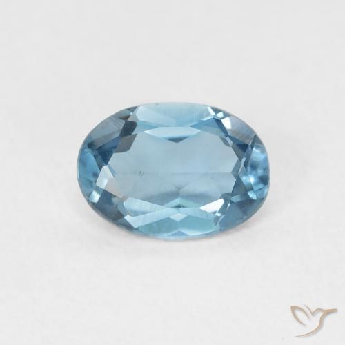 0.89ct 자연스러운 런던 블루 황옥, 타원형, VVS-VS