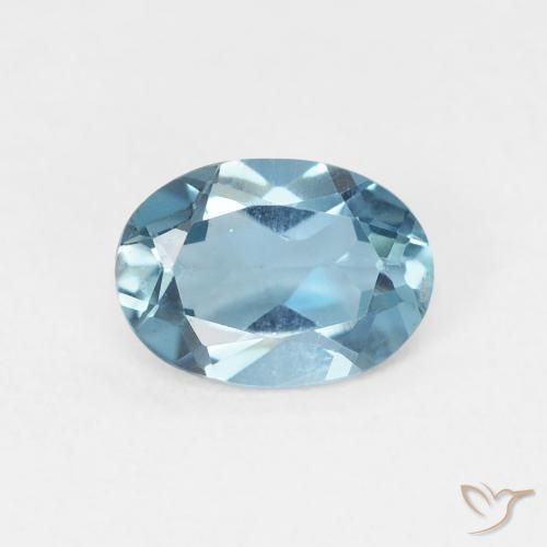 0.89ct 자연스러운 런던 블루 황옥, 타원형, VVS