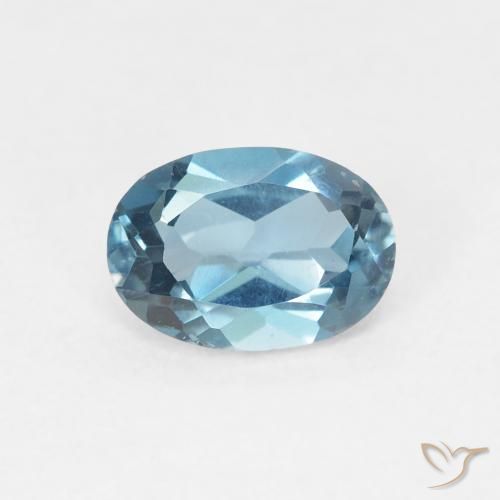 1.03ct 자연스러운 런던 블루 황옥, 타원형, VVS