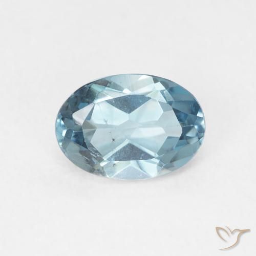 1.13ct 자연스러운 런던 블루 황옥, 타원형, VVS