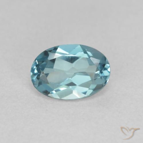 1.03ct 자연스러운 런던 블루 황옥, 타원형, VVS