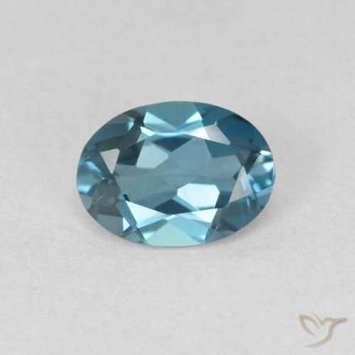 0.98ct 자연스러운 런던 블루 황옥, 타원형, VVS