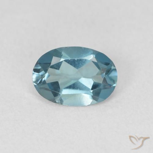 0.91ct 자연스러운 런던 블루 황옥, 타원형, VVS