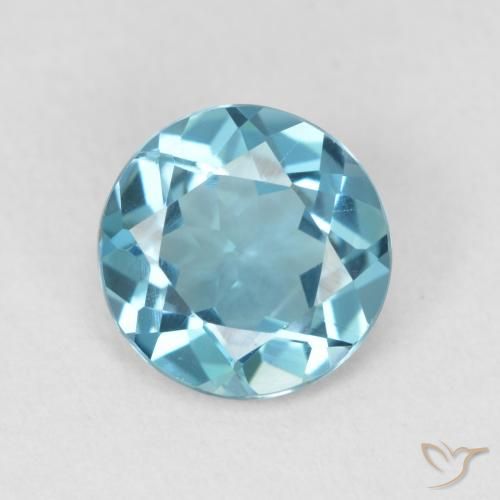 1.91ct 자연스러운 런던 블루 황옥, 둥근, VVS