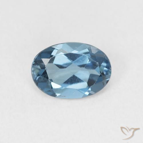 0.97ct 자연스러운 런던 블루 황옥, 타원형, VVS-VS
