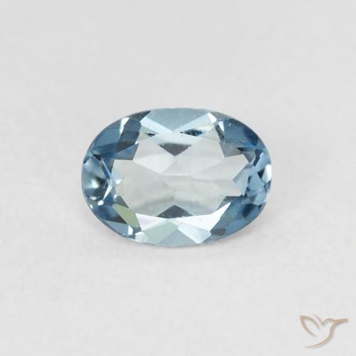 0.83ct 자연스러운 런던 블루 황옥, 타원형, VVS-VS