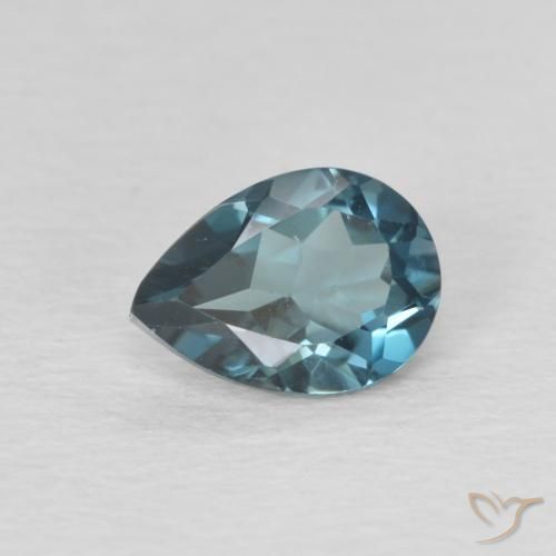 0.86ct 자연스러운 런던 블루 황옥, 배 모양, VS