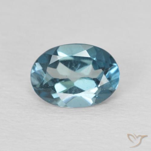 1.00ct 자연스러운 런던 블루 황옥, 타원형, VS