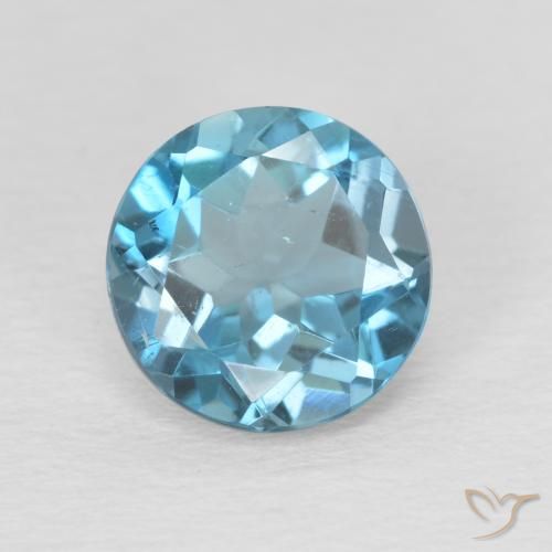 2.30ct 자연스러운 런던 블루 황옥, 둥근, VS