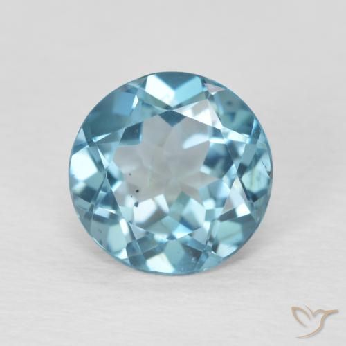 2.26ct 자연스러운 런던 블루 황옥, 둥근, VVS-VS