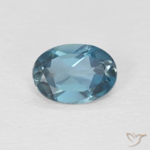 0.88ct 자연스러운 런던 블루 황옥, 타원형, VVS